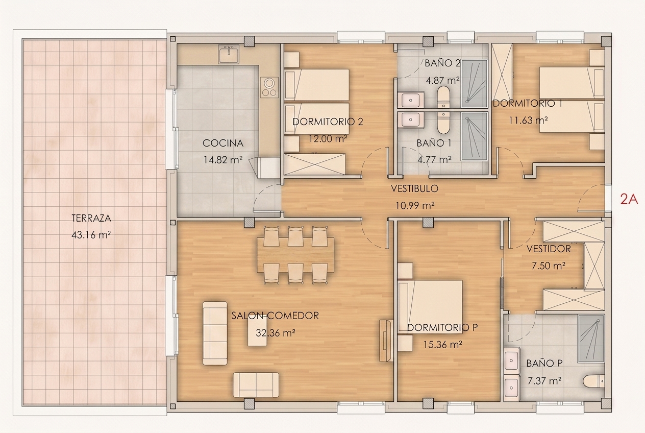 2A Plano vivienda 2A
