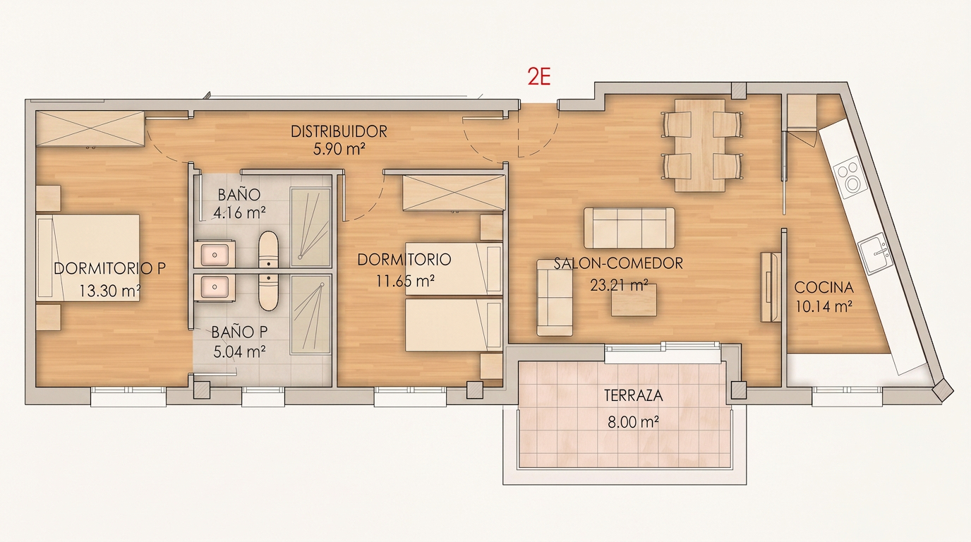 Plano vivienda 2E