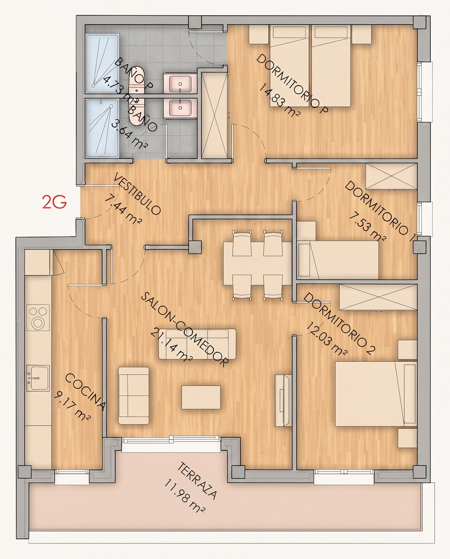 2G Plano vivienda 2G