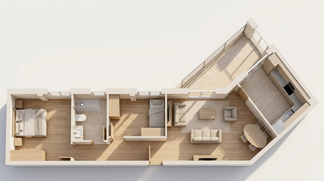 3H3D Render 3D vivienda 3H