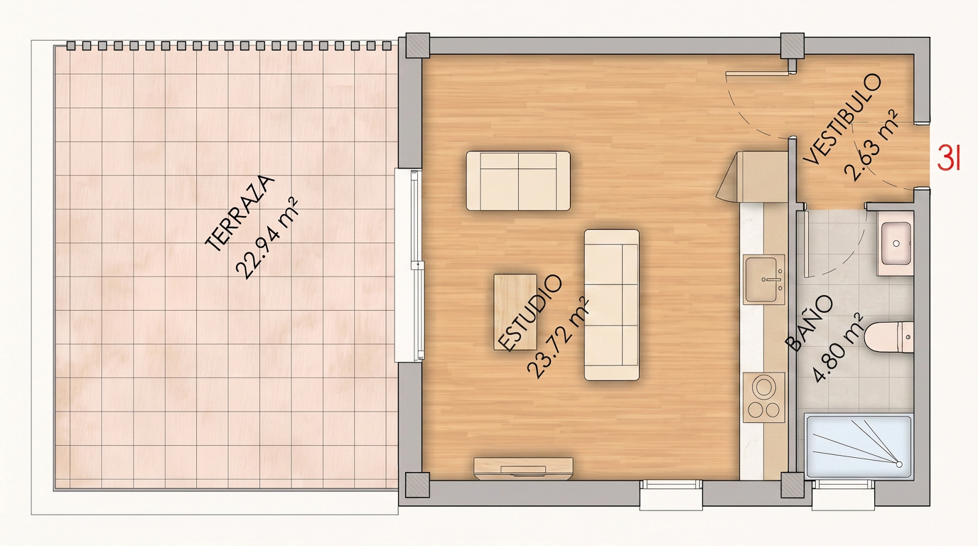 Plano vivienda 3I