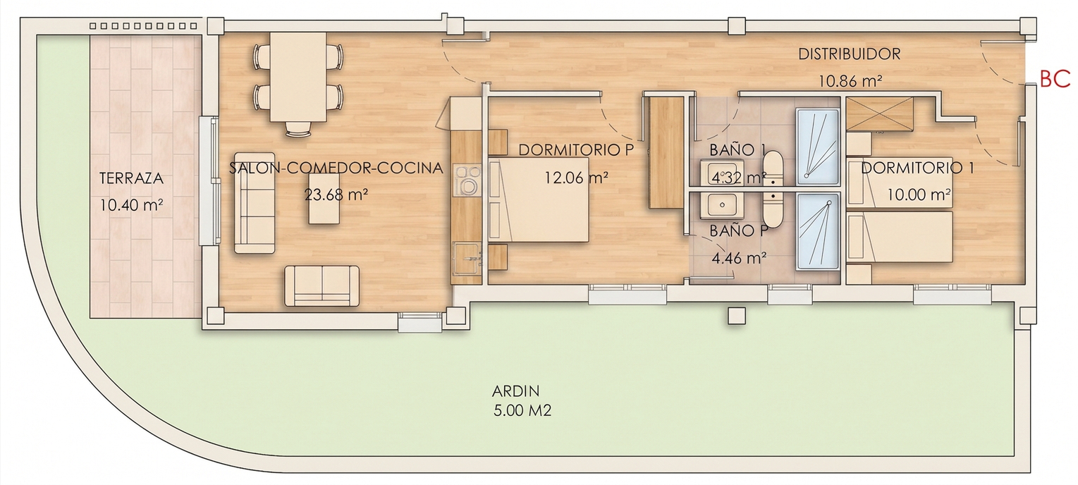 Plano vivienda BC