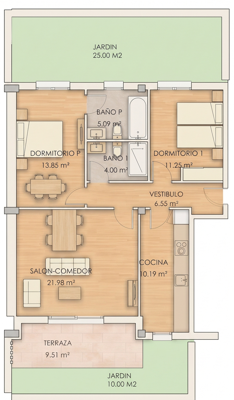 Plano vivienda BD