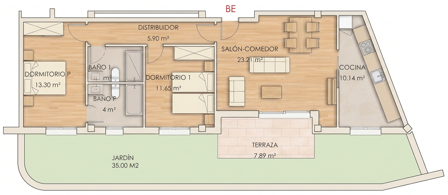 Plano vivienda BE