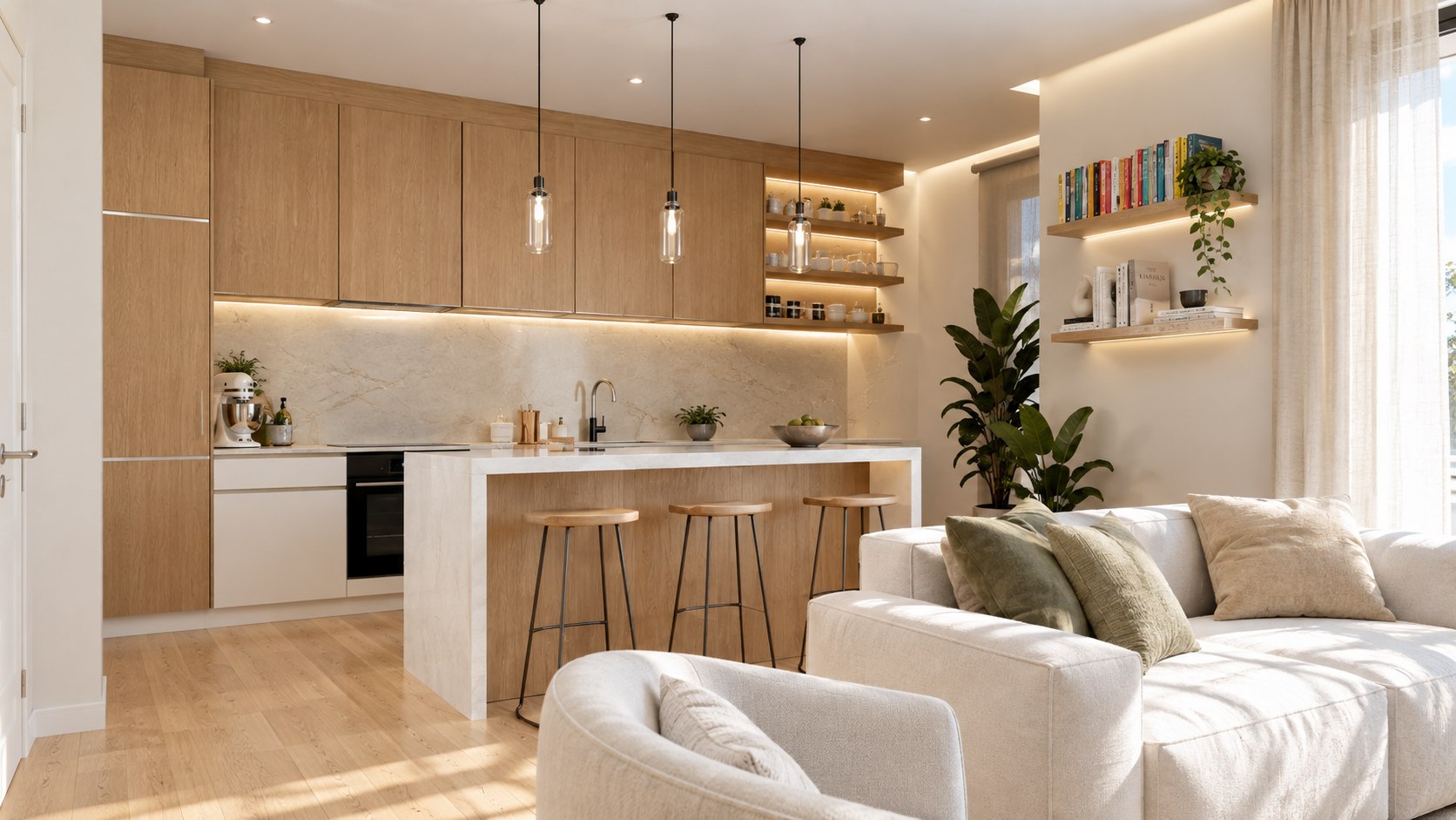 Residencial Montemar - Salon Cocina Horizontal